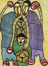 Roland Saint-Hubert – Loas, 1990 - Peinture haïtienne - Saint-Soleil - Rare!