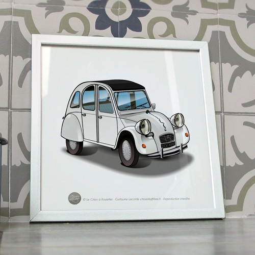 Poster citroën 2cv - poster,