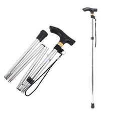 Canne de marche Bâton de marche Aluminium  Antidérapante Pliable 32 - 37 pouces