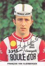Bike - cycling racer cyclist Francois Van Vlierbergen - team La Boule D'Or