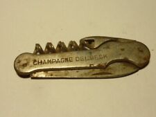 Vintage Delbeck Champagne Multi Tool Letter Opener Corkscrew