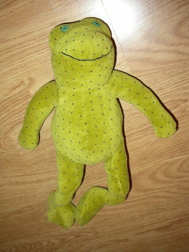 Doudou peluche grenouille pois - doudou,