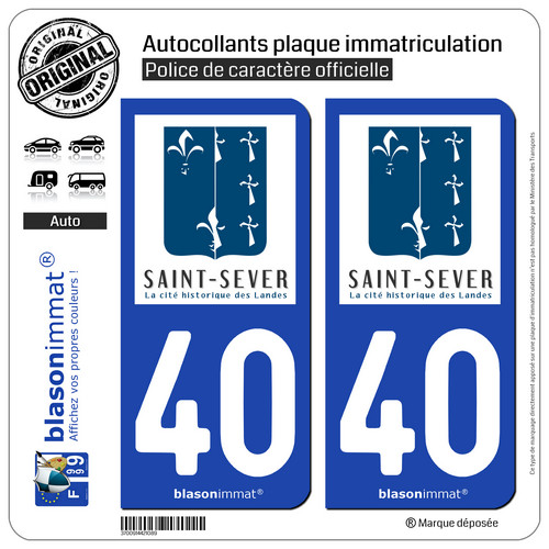 Stickers autocollant plaque - 2,