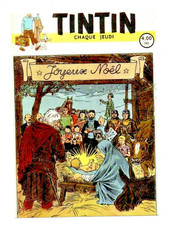 Carte postale Le journal TINTIN. JOYEUX NOËL La Crèche. 2016. 24 ex. NEUF