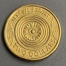 2017 Australia $2 Mosaic Lest We Forget ANZAC Coin Uncirculated Per Photos