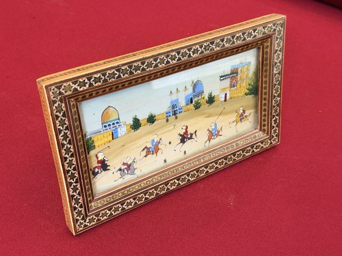 Cadre peinture perse ancien - peinture,