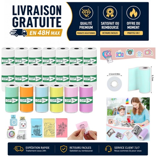 Papier thermique autocollant