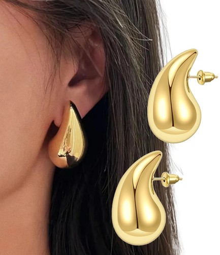 Boucles oreilles dorées - d'oreilles,