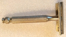 Gillette Chrome Brass Aluminum Mechanical Shaver Made In England TBE