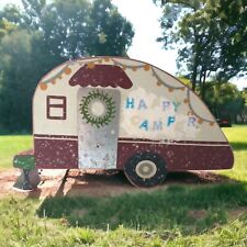 Primitives By Kathy Wood RV Camper Wall Decor Teardrop Folk Art Happy Camping