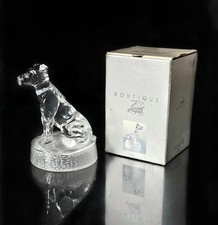Vintage Chien Cristal d'Arques France Lead Crystal Terrier Dog  5.25" w/ box