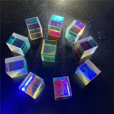 6pc 23x27mm Defective Optical Glass X-cube Prism Science Research DIY Decoration