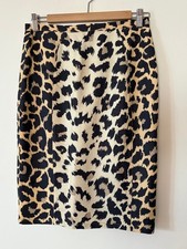 Jupe vintage en soie sauvage, motif léopard