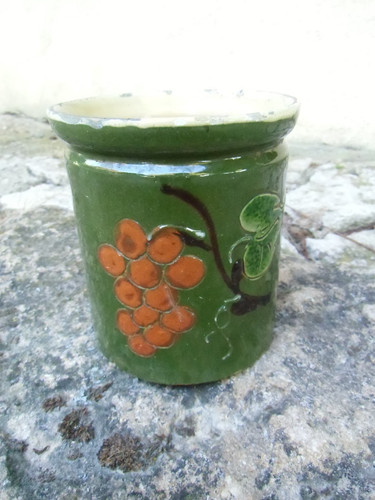 Pot confiture terre - terre, cuite
