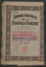Lot 10 X Compagnie Industrielle de la Ceramique Francaise Societe Anonyme