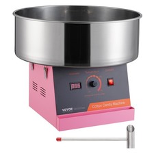 VEVOR Machine à barbe à papa commercial appareil à bonbons 1000W pour fête rose