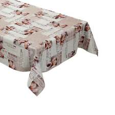 MEWATU Nappe en Toile Cirée Café Croissant Scéne Cuisine K67B Carré Rond Oval