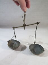OLD TREBUCHET BALANCE WITH TWO COPPER PLATES 19th century 