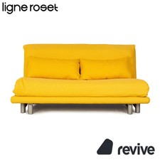 Ligne Roset Multy Tissu Canapé Trois Places Jaune Fonction Lit