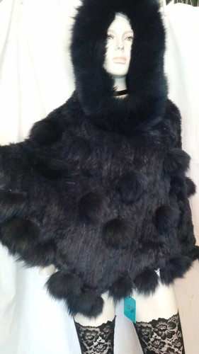 Manteau cape capuche - , en