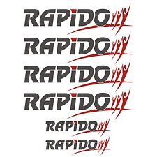 RAPIDO autocollant sticker camping car caravane caravan 6 Pièces