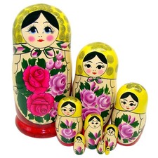 Poupée Russe classique 9 pièces grande taille Poupée Russe Matriochka SEMENOVO