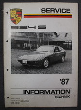 1987 Porsche 924 S Factory Service Information Manual