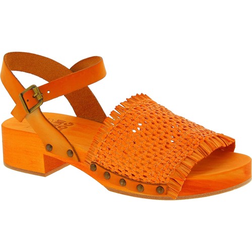 Sabot femme orange bois - en,