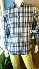 Esprit Regular Fit Taille XL Superbe chemise manches longues homme carreaux bleu