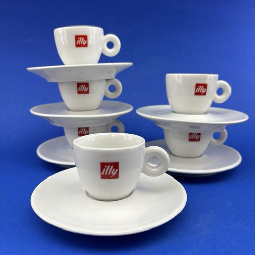 Illy pair red logo - of, espresso