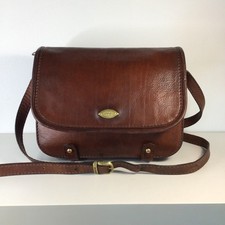 The Bridge Vintage 1980 Italian Leather Bag Cognac Crossbody Shoulder Bag  