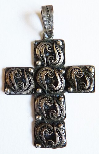 Pendentif croix argent massif - pendentif,