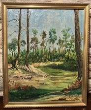 Signed Oil On Canvas: Presumed Exotic Landscape Tropics Painter Traveler