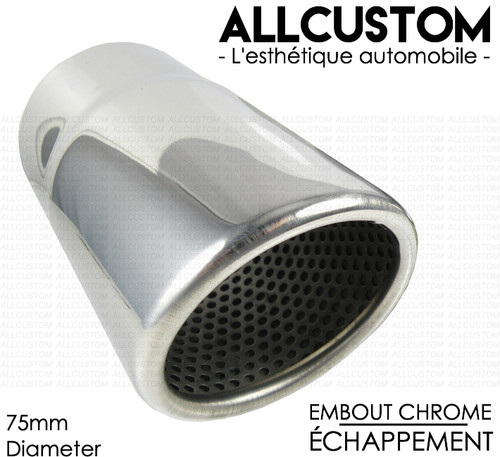 Canule embout chrome sortie - chrome,