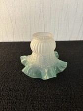 Green and White Glass Tulips