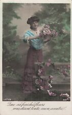 CP WOMEN ELEGANT BASKET FLOWERS BENCH - 7376