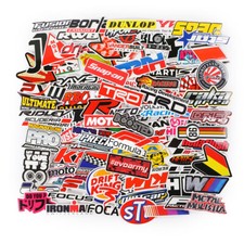 Automotive Sponsor JDM 100 Decals Stickers Pack V1 Car Racing Turbo Drift Lot