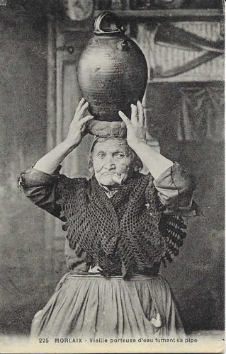 Cpa animée morlaix vieille - cpa,
