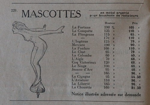 Mascotte automobile 1922 - mascotte,