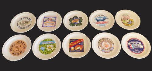 Assiette illustree fromage - assiette, de