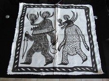 Canvas De Korhogo Ivory Coast Wall Hanging Ornamental Fabric People of Africa