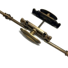 DUAL 110" long complete back to back traditional knob CREMONE bolt spindle