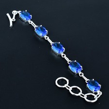 Bracelet solitaire ovale en