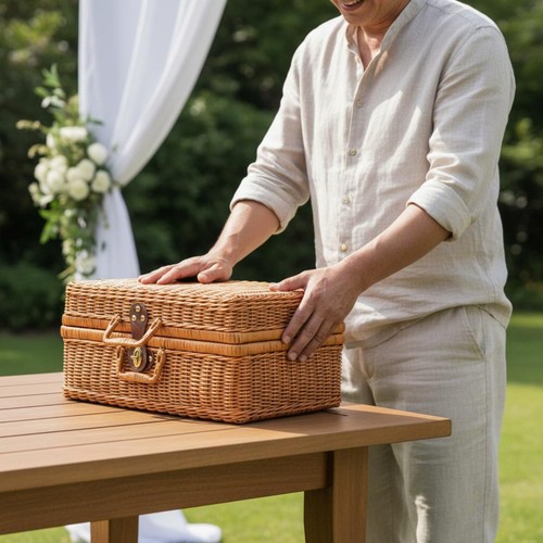 Valise rétro imitation - rétro, en