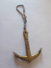 Vintage 80' Navy Anchor Fishing Boat CAPTAIN Keychain
