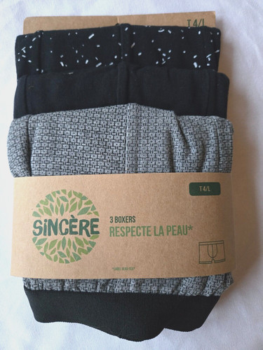 Boxers taille noir gris - 3,