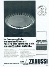Advertising 0825 1969 Zanussi Gas Stove Flame Pilot