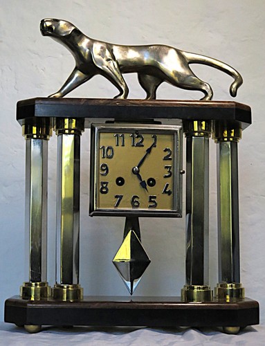 Pendule art déco panthère