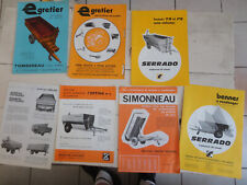 lot depliant publicitaire benne REMORQUE TOMBEREAU POUR TRACTEUR viticole