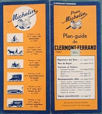 Old Michelin Guide Plan of Clermont-Ferrand - 1947 - NEW Condition!